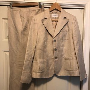 EUC Calvin Klein linen suit